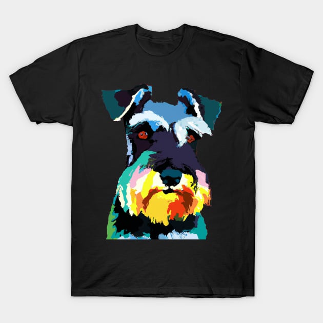 Miniature Schnauzer Pop Art - Dog Lover Gifts T-Shirt by PawPopArt